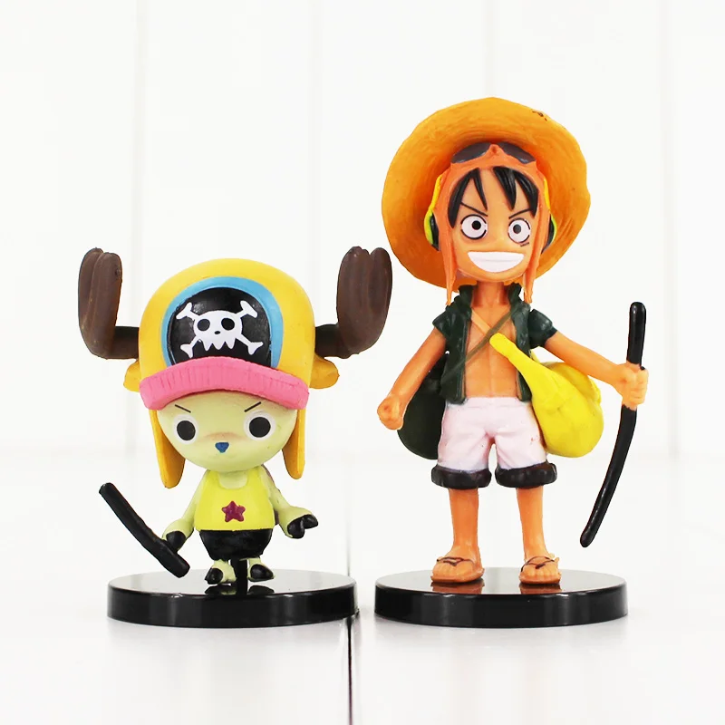 6 шт./лот фигурка игрушка Luffy Chopper Sanji Zoro Brook Franky Коллекционная модель куклы для