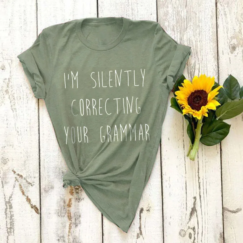 green S-5XL, женская футболка, хлопок, размера плюс, с буквенным принтом, Футболка Harajuku, повседневная, летняя, базовая, укороченная футболка с круглым вырезом, koszulki damskie - Цвет: green