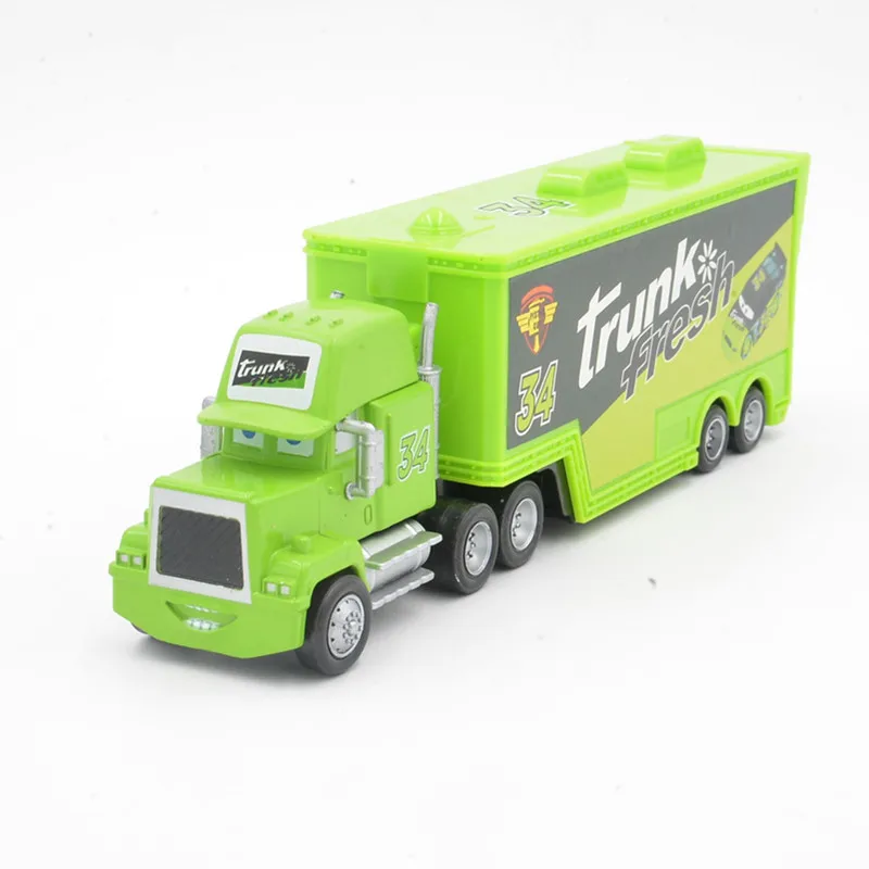 Disney Pixar Cars 2 шт. Lightning Mcqueen No.34 Mack Truck & Dacer 1:55 литой металлический сплав и пластик