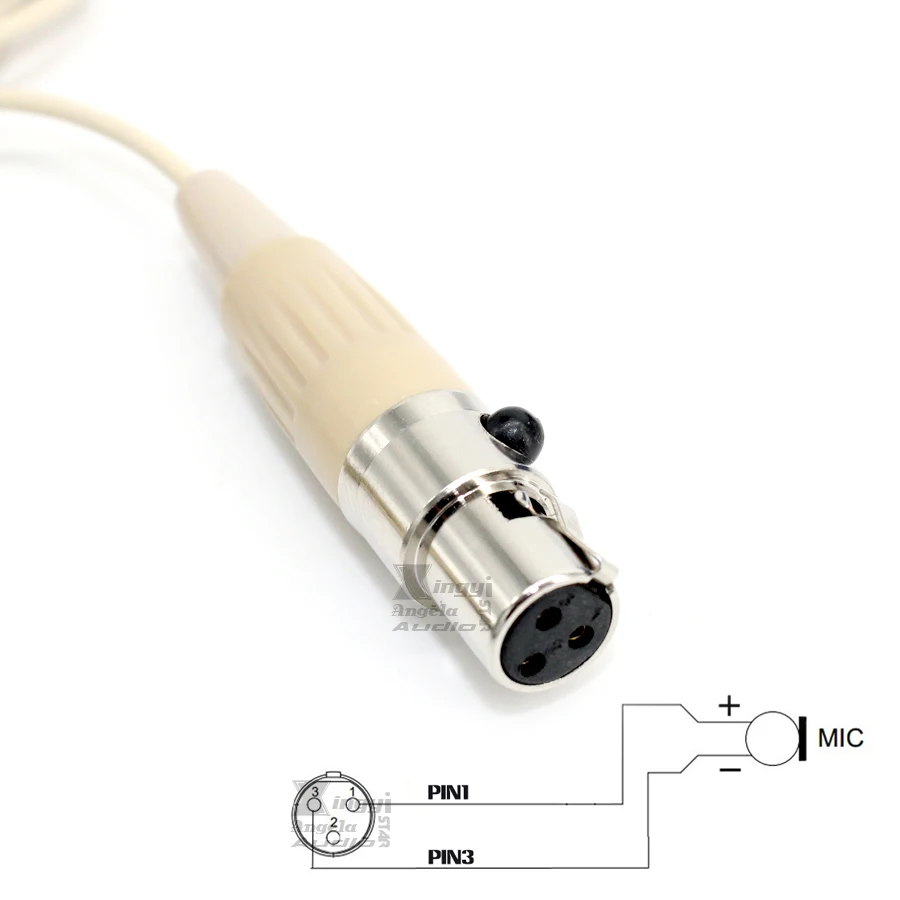 4 шт. мини XLR 3 Pin TA3F зажим для галстука микрофон петличный конденсаторный Mikrafon