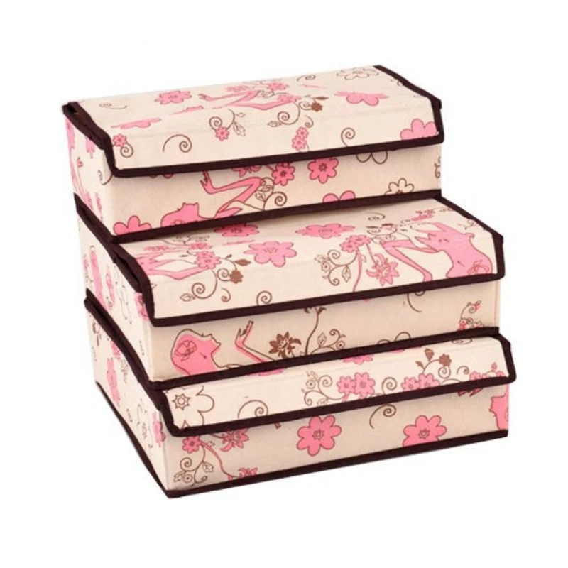 1 комплект складные ящики для хранения с чехлом нижнего белья складной