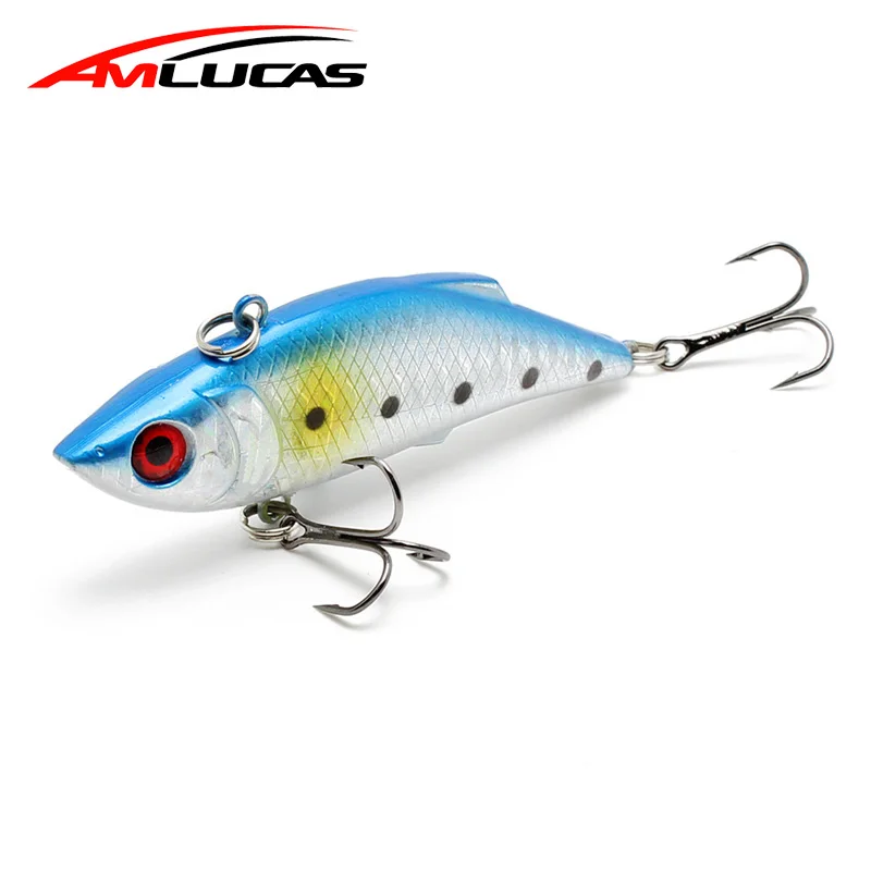 Amlucas твердая приманка Vib для рыбалки 7 5 см 10 г Pesca крючки рыбы искусственный воблер