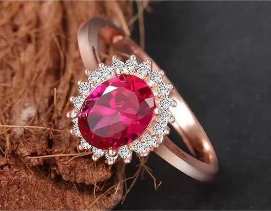 Обручальное кольцо красный цвет драгоценные камни ювелирное изделие подарок для