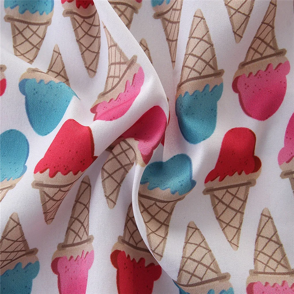 Одежда для маленьких девочек летний хлопковый комплект из 2 предметов топы с