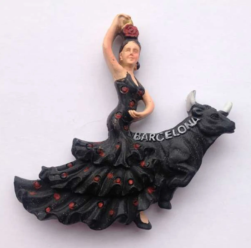Испания Quintessence фламенко Bullfighting 3D магниты на холодильник сувениры для туристов