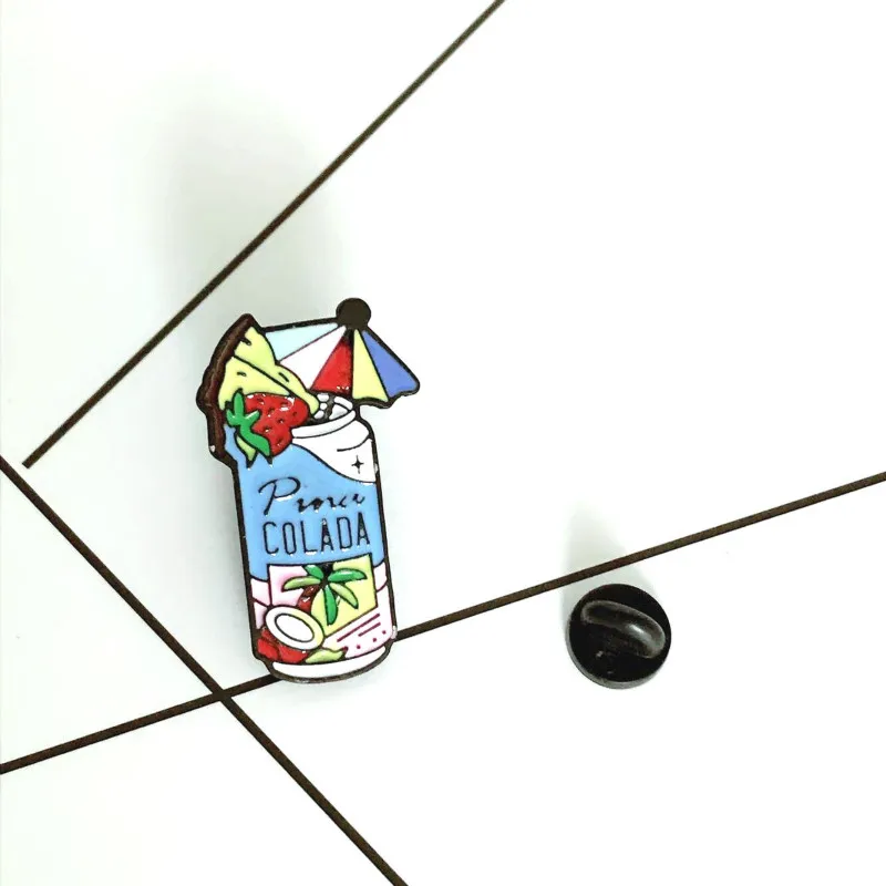 Креативная цветная Коктейльная Брошь для женщин PINA COLADA модная рубашка куртки