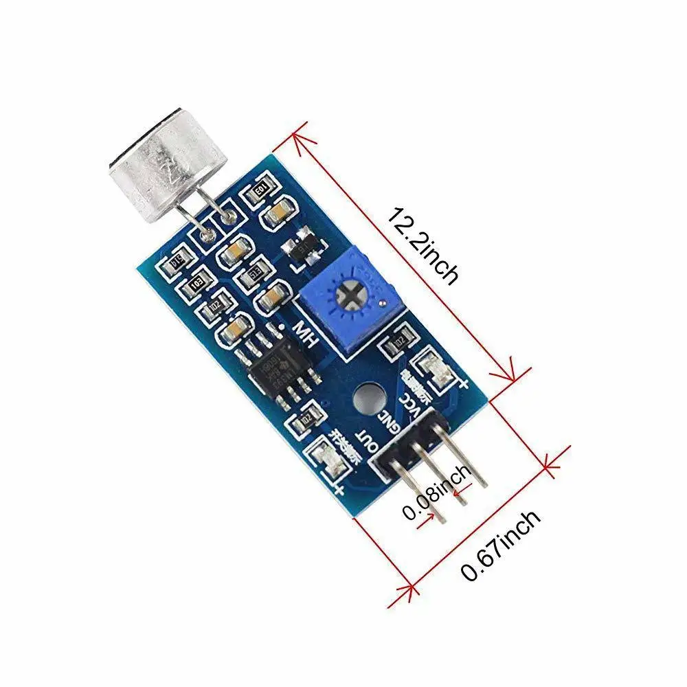 10 шт. модуль обнаружения звука с микрофоном для Arduino Raspberry Pi 2 3 3b +|Аксессуары