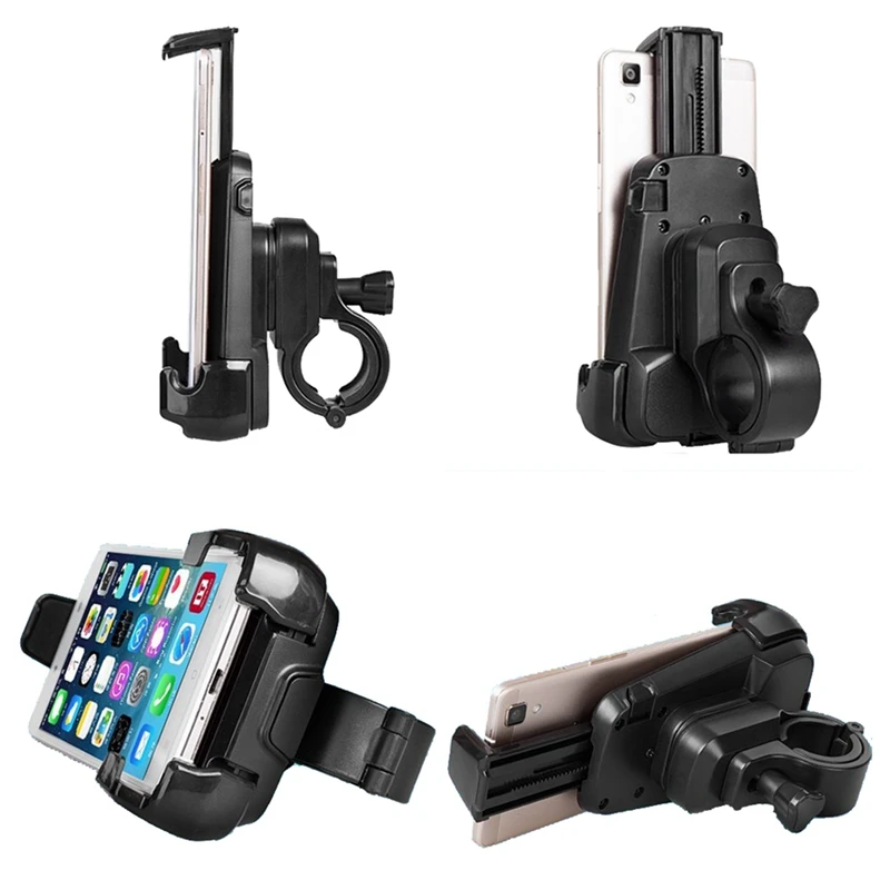 Bike Mount,Universal Cell Phone Holder Bicycle Handlebar& Motorcycle Mount 360 degree Rotate For IPhone Samsung GPS Devices a