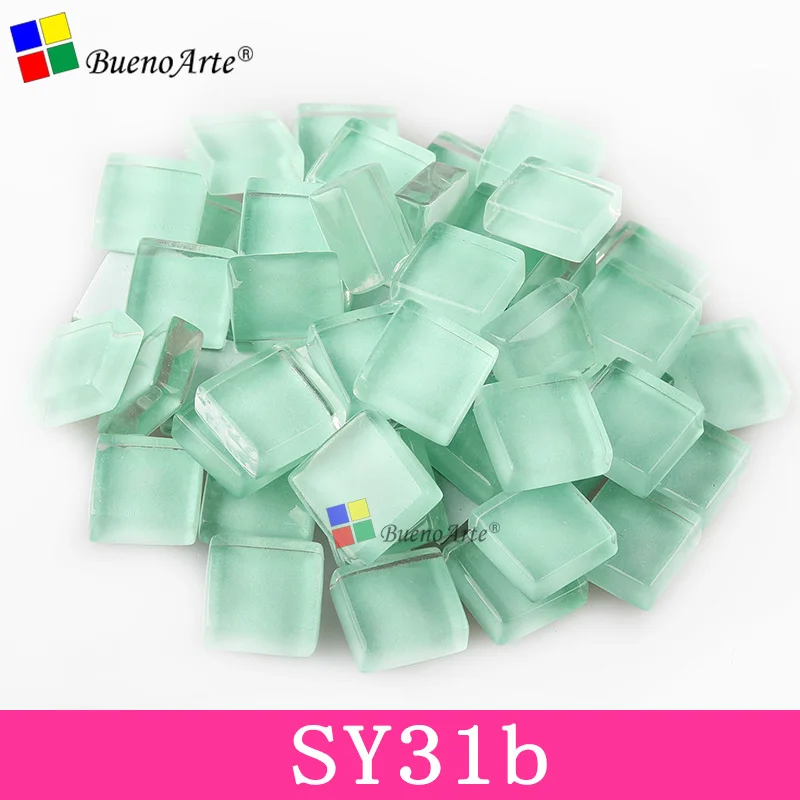 SY31b 200 г/205 шт 10X10 мм 3/8 дюймов квадратная Хрустальная мозаичная плитка, синяя фиолетовая серия, сделай сам мозаичный художественный поставщик, домашний сад стеклянные бусины - Цвет: SY31b