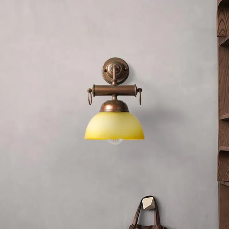 Lamparas de techo american retro restaurant wandlamp bedside lamp Loft aisle bar glass lampshade led wall light fixtures | Освещение