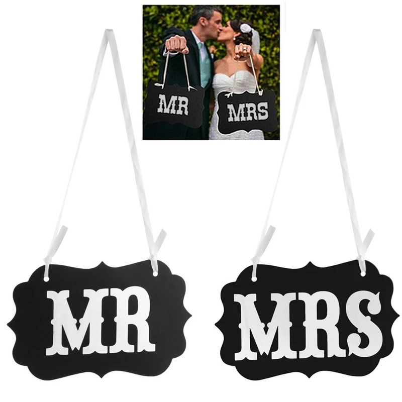 DIY веселые Свадебные украшения реквизит Mr Mrs по производству бумажных тарелок +
