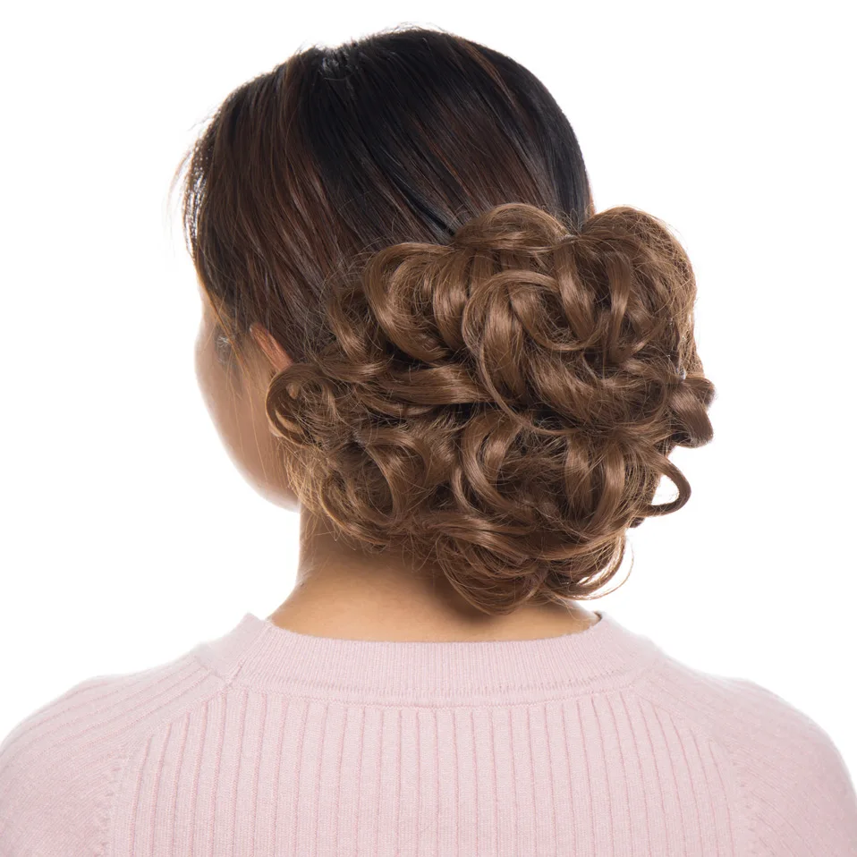 BENEHAIR Synthetic Scrunchy Hair Bun Messy Hair Bun Curly Chignon Hairpiece For Women Hair Combs Clip in Hair Extension Updo