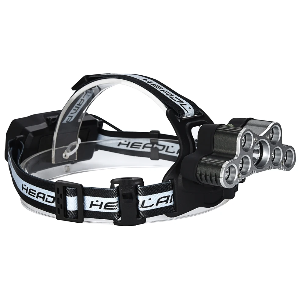 SKYWOLFEYE 7 светодиодный USB Перезаряжаемые Фара 5 * XML T6 + 2 XPE 4500LM Глава фонарик факел 18650