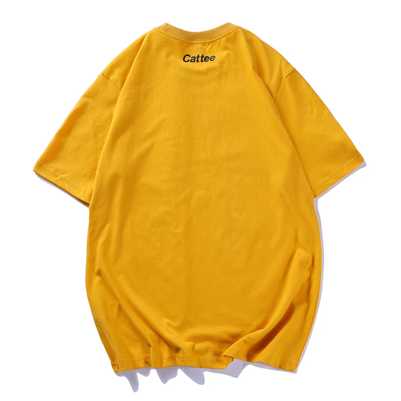 Мужская летняя футболка Harajuku высокого качества с круглым вырезом и коротким