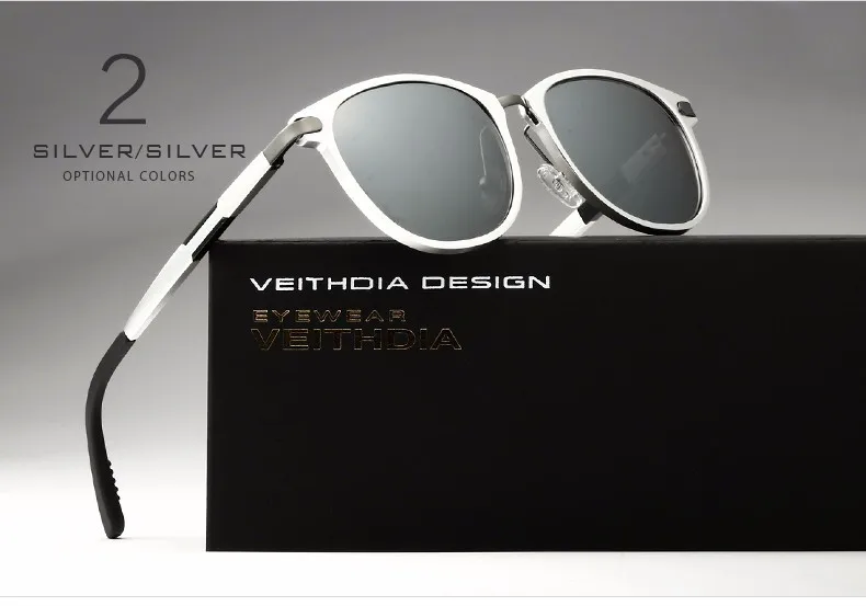 Silver Reflective VEITHDIA унисекс Ретро алюминиевые магниевые солнцезащитные очки поляризованные линзы винтажные очки Аксессуары Солнцезащитные очки Oculos de sol 6680 - Цвет линз: Silver Reflective