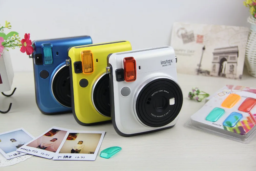 Fuji Fujifilm Instax Mini 70 мгновенная камера красочные фильтры крупным планом объектив камера, 4 шт. 1 комплект