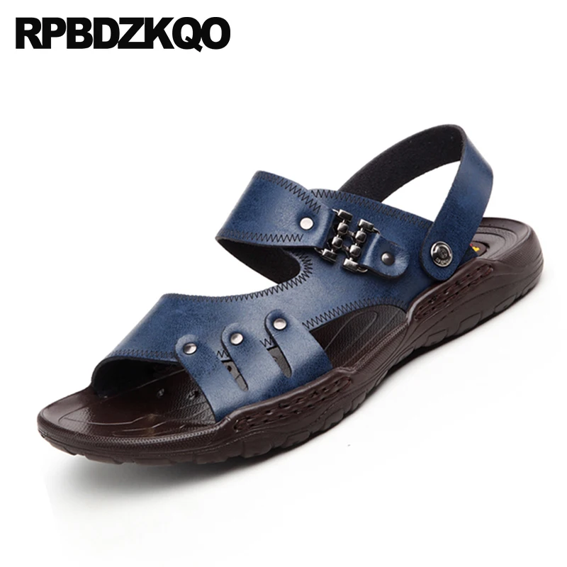 повседневная коричневый шпилька лето плоские сандалии водонепроницаемый