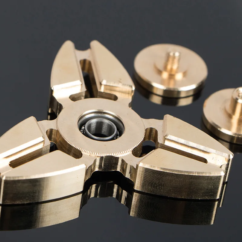 3 угла EDC Tri-Spinner Fidget Toys шаблон ручной Спиннер медный фиджет и взрослые с СДВГ