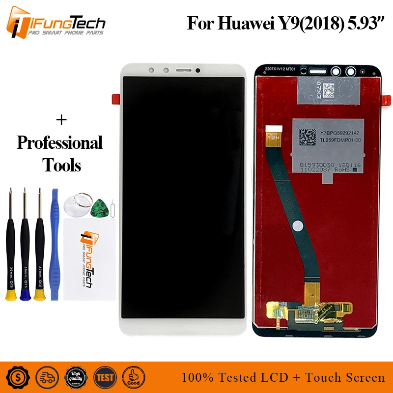 Для Huawei Y9 2018 ЖК дисплей + сенсорный экран в сборе с рамкой 5 93 дюйма для FLA AL00 LA10