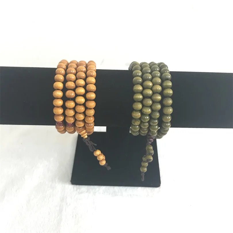 108 бусин 8 мм Pulseras натуральные буддийские бусы из сандалового дерева Будда
