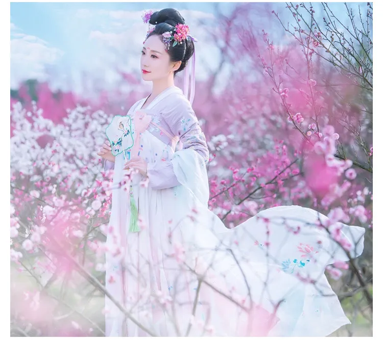 Новое поступление Hanfu Женский танцевальный костюм для сцены одежда для певцов Восточное представление одежда династии Хань фестиваль наряд DC1799