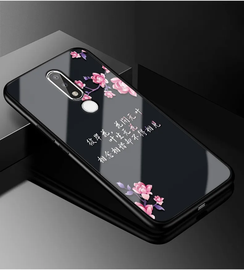 Для Nokia 5,1 Plus чехол X5 PC пластиковый чехол из закаленного стекла для телефона черный ТПУ бампер чехол для Nokia 5,1 Plus чехол для Nokia X5 X 5