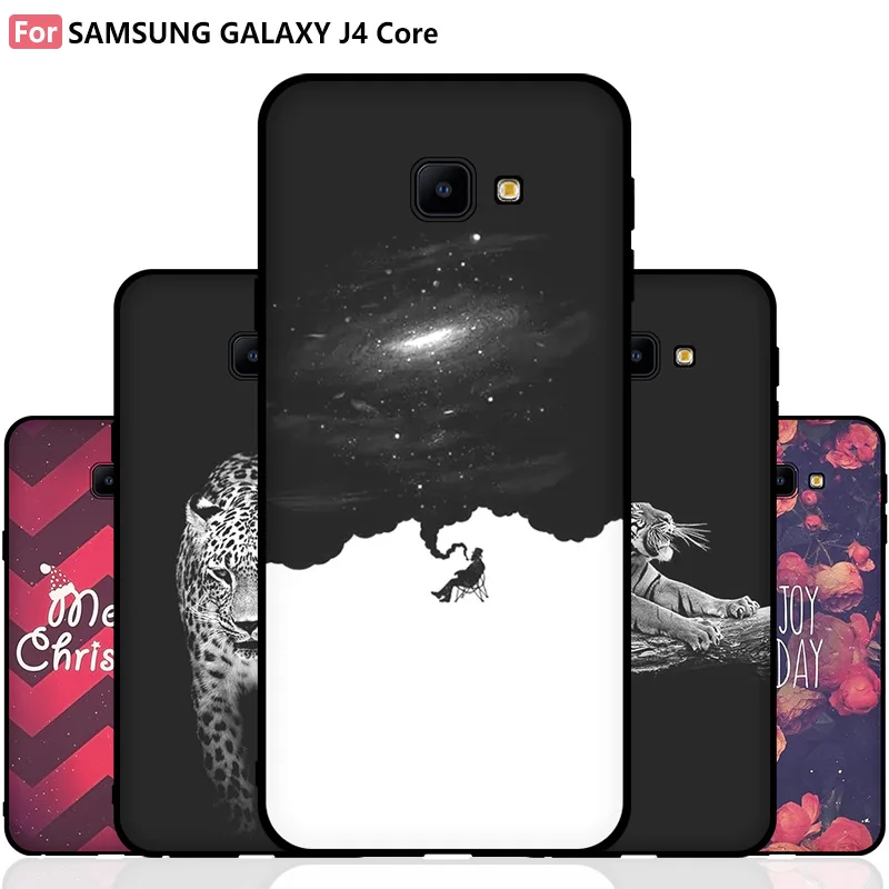 Глянцевый силиконовый чехол для Samsung Galaxy J4 CORE Protector TPU бампер задняя крышка