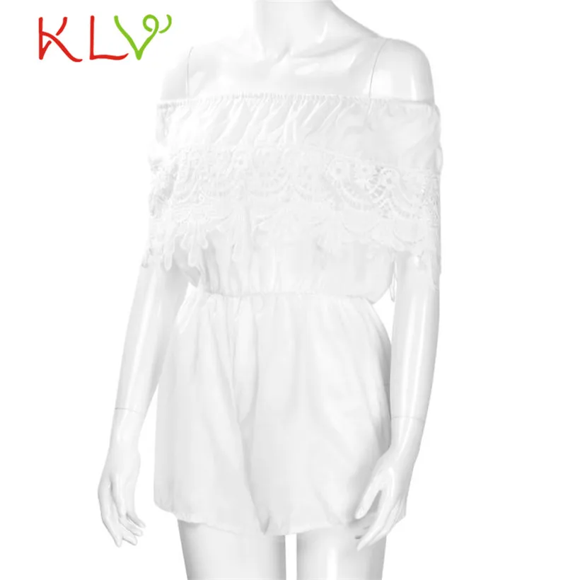 Женский шифоновый кружевной комбинезон летняя пляжная одежда с открытыми