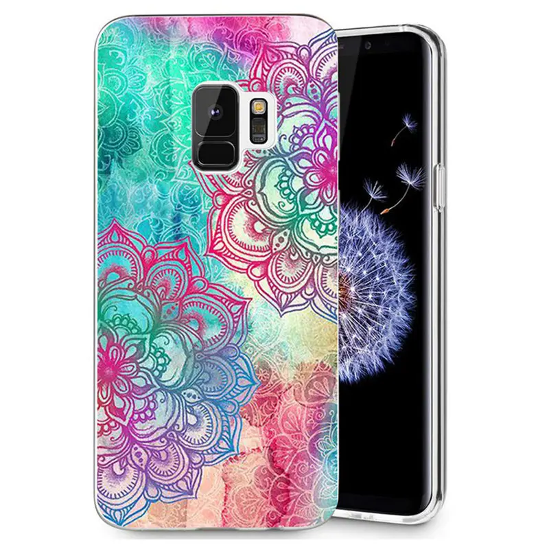 Coque For Samsung Galaxy S9 S8 Plus J7 J5 J3 S7 edge Note 8 J530F J320 J720 A3 A5 2017 2016 TPU Silicon Mandala Cover Case D094 |