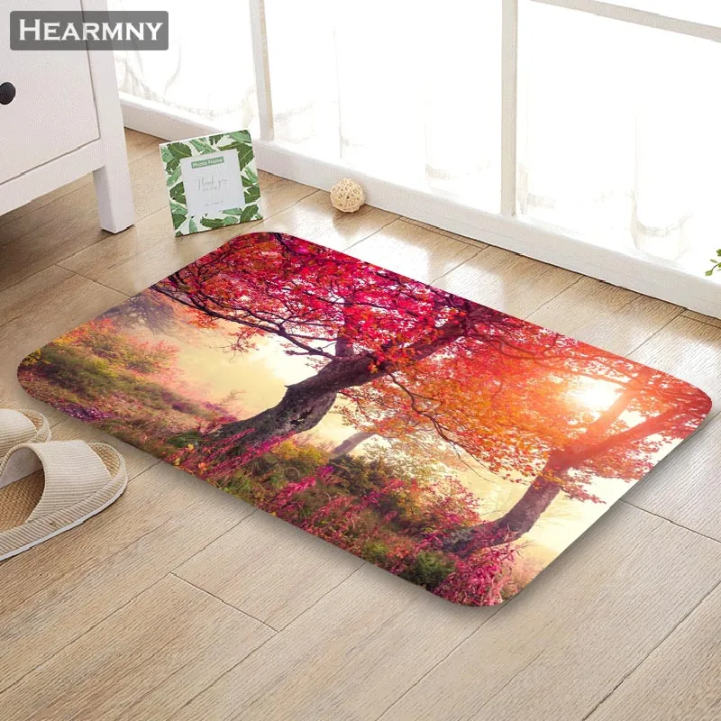 Nice Forest Doormat Outdoor Floor Mat Home Creative Super Soft Absorbent Bathroom Door Entrance 40X60cm 50x80cm | Дом и сад