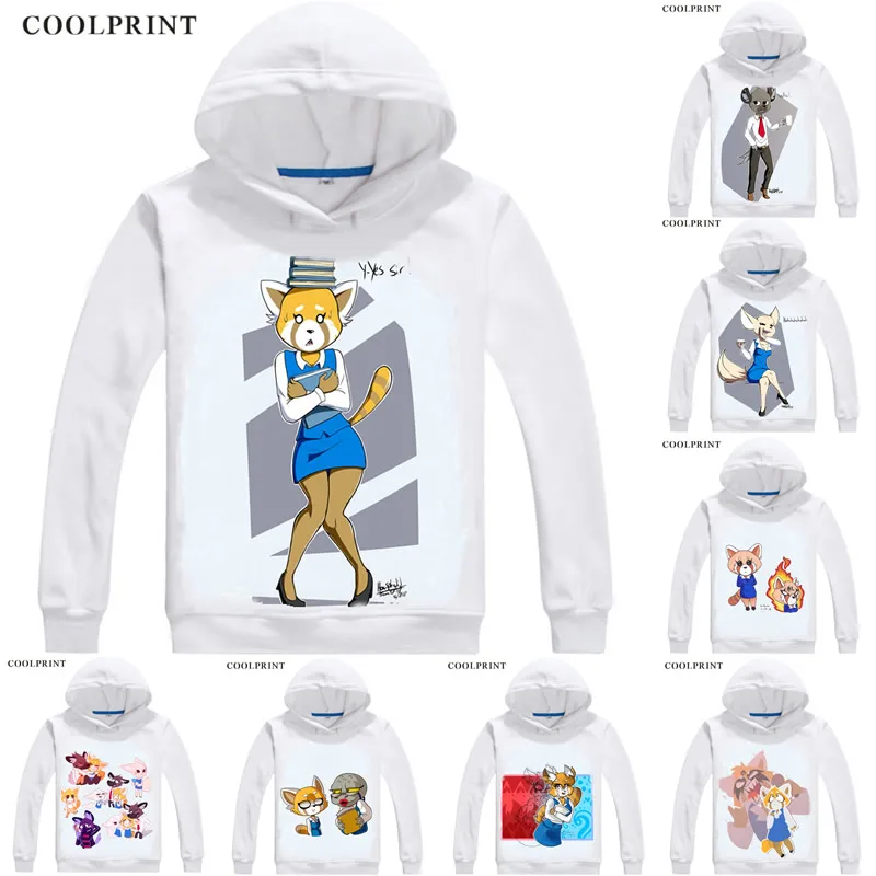 Толстовки Aggretsuko с капюшоном аниме агрессивные Retsuko Aguresshibu красная панда Малый