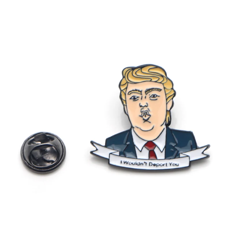 DMLSKY забавная брошь Трамп, я бы не выслал Вам письмо эмалированные булавки для одежды рюкзак булавки шапка личность значок M3318