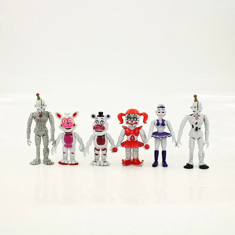 Style B-6pcs 18 стилей 14 см FNAF Five Nights At Freddy's Sister расположение Funtime Фокси баллора кукла кошмар Фредди ПВХ фигурка игрушка - Цвет: Style B-6pcs