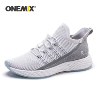 onemix man running shoes for men athletic trainers white sports breathable mesh outdoor footwear jogging women walking sneakers