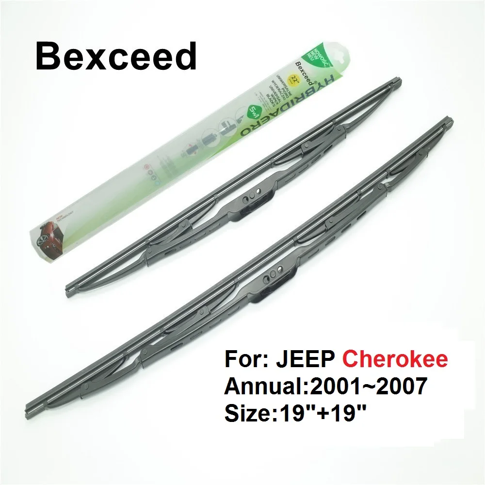 

Щетка стеклоочистителя для JEEP Cherokee, 2001-2007 дюйма, 19 дюймов + 19 дюймов, лучше лобового стекла автомобиля