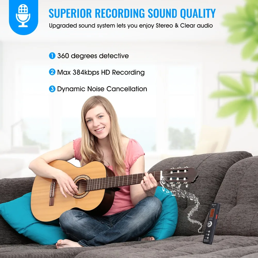 Savetek USB Pen 8GB Voice Activated Digital Audio Recorder Mp3 Player Recording 384Kbps built in Speaker | Электроника