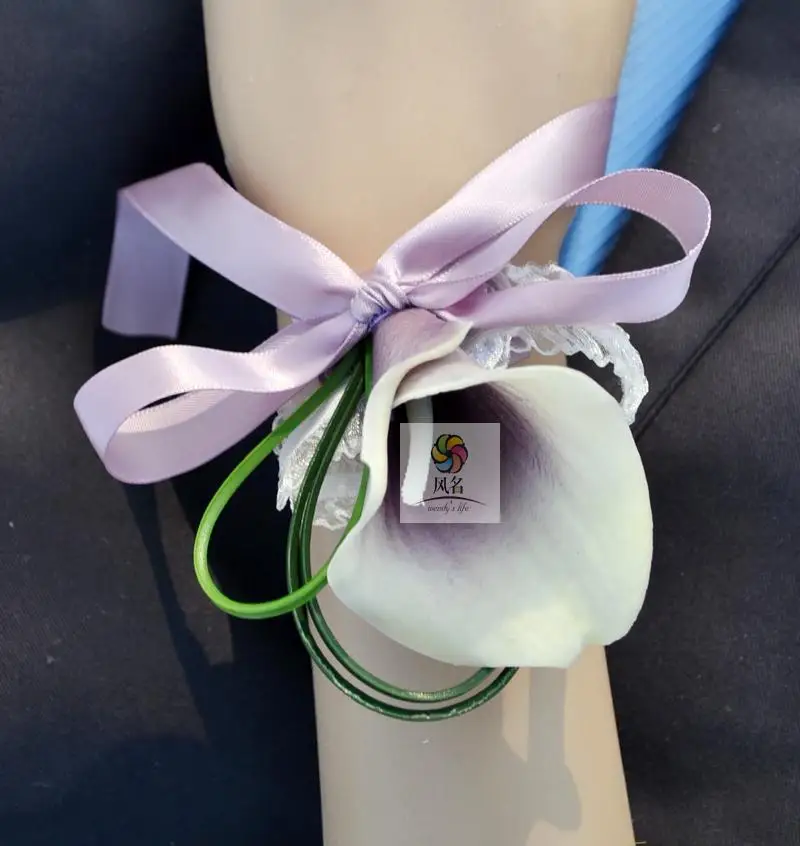 1 шт. свадебный цветок невесты подружки мамы на запястье светильник фиолетовый