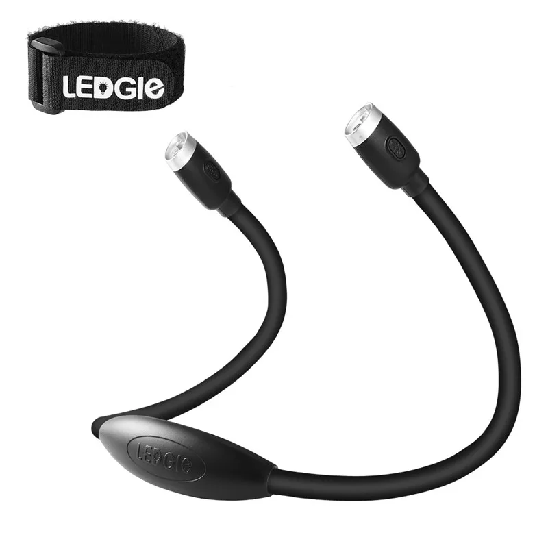 Светодиодный светильник для чтения GLE, Handsfree, перезаряжаемый, книжный светильник, s шея, светодиодный светильник для прогулок, спорта на открытом воздухе, бега, светодиодный светильник, ночные лампы