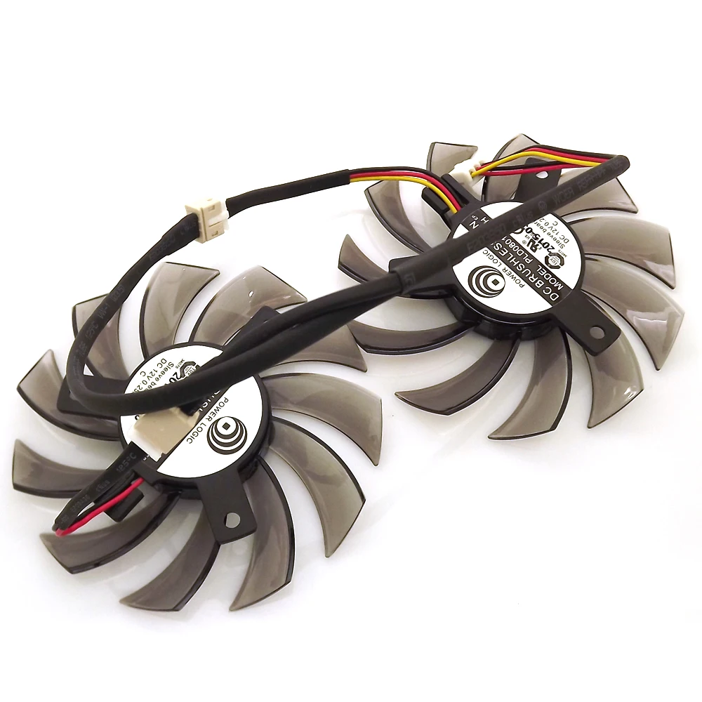 Бесплатная доставка 2 шт./лот PLD08010S12H 3Pin 75 мм DC12V 0.25A 40*40*40 для видеокарты GIGABYTE кулер