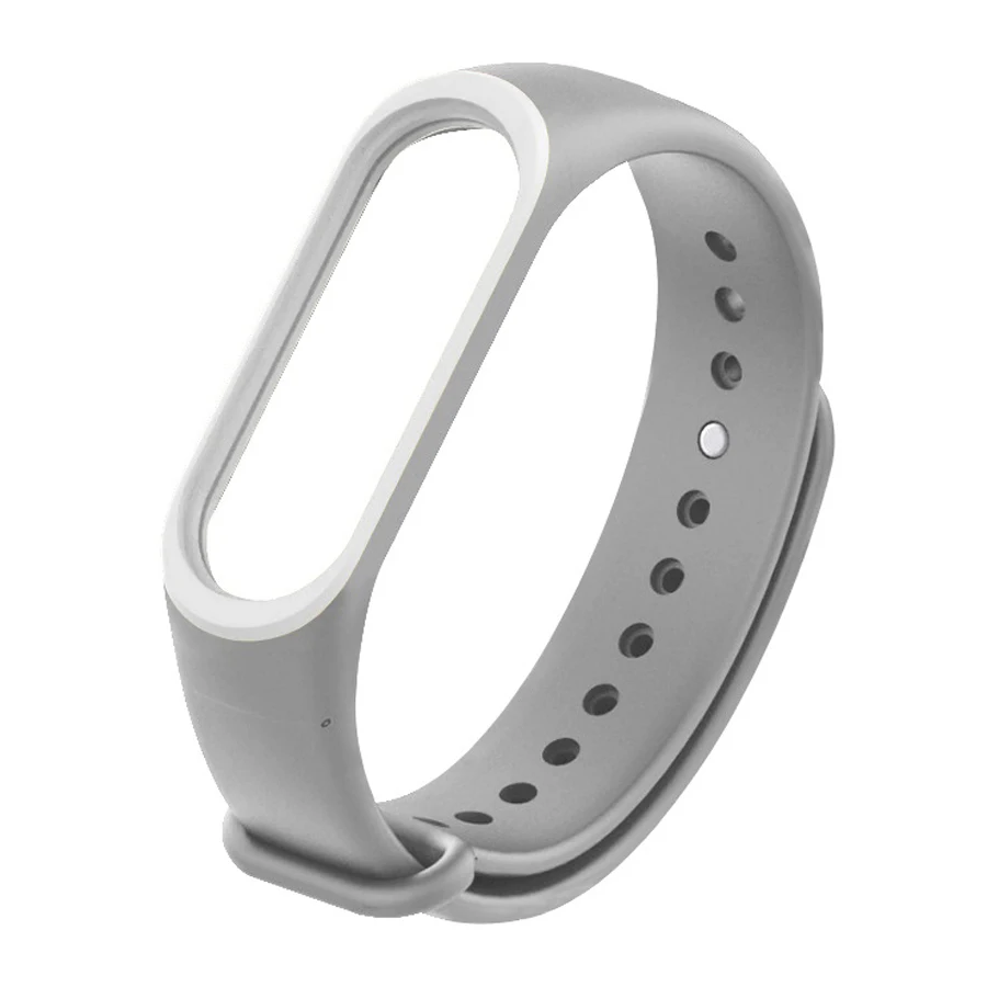Ремешок силиконовый для Mi Band 3 двухцветный спортивный фитнес браслет Xiaomi