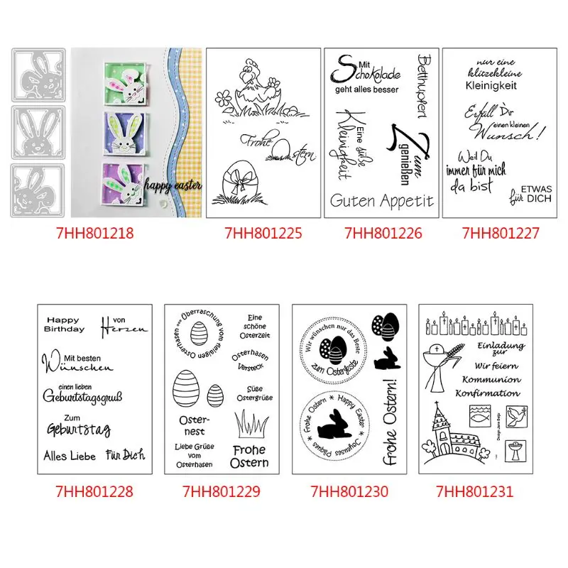 Счастливый Пасхальный DIY силиконовый прозрачный штамп цепляющее тиснение для