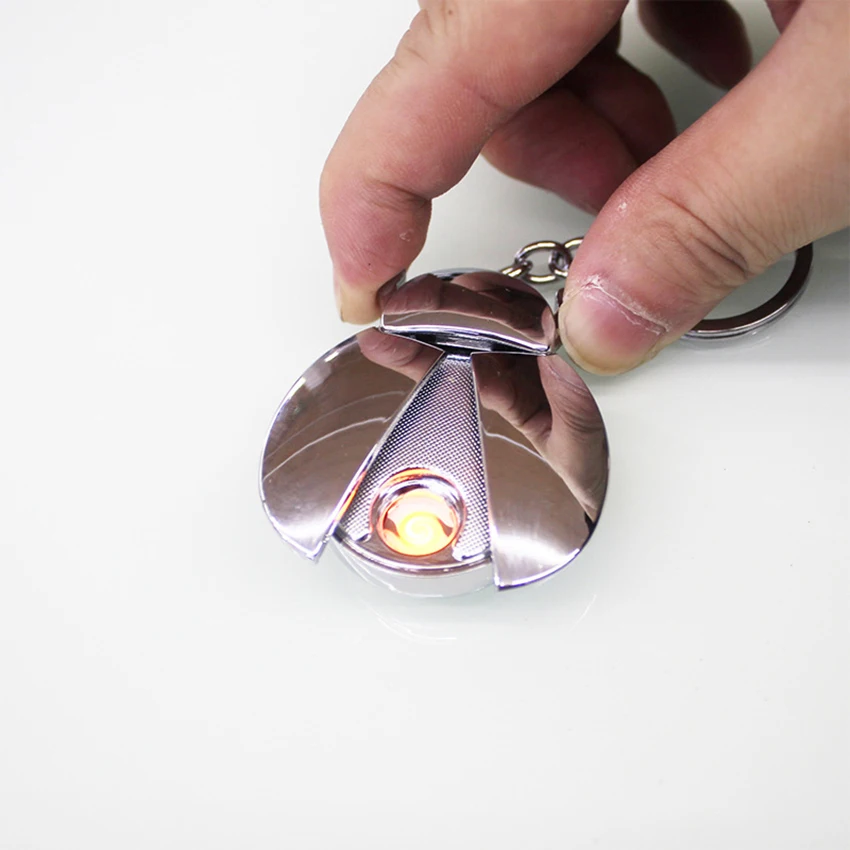 Творческий Жук Форма USB зажигалка брелок зажигание сигареты электронный