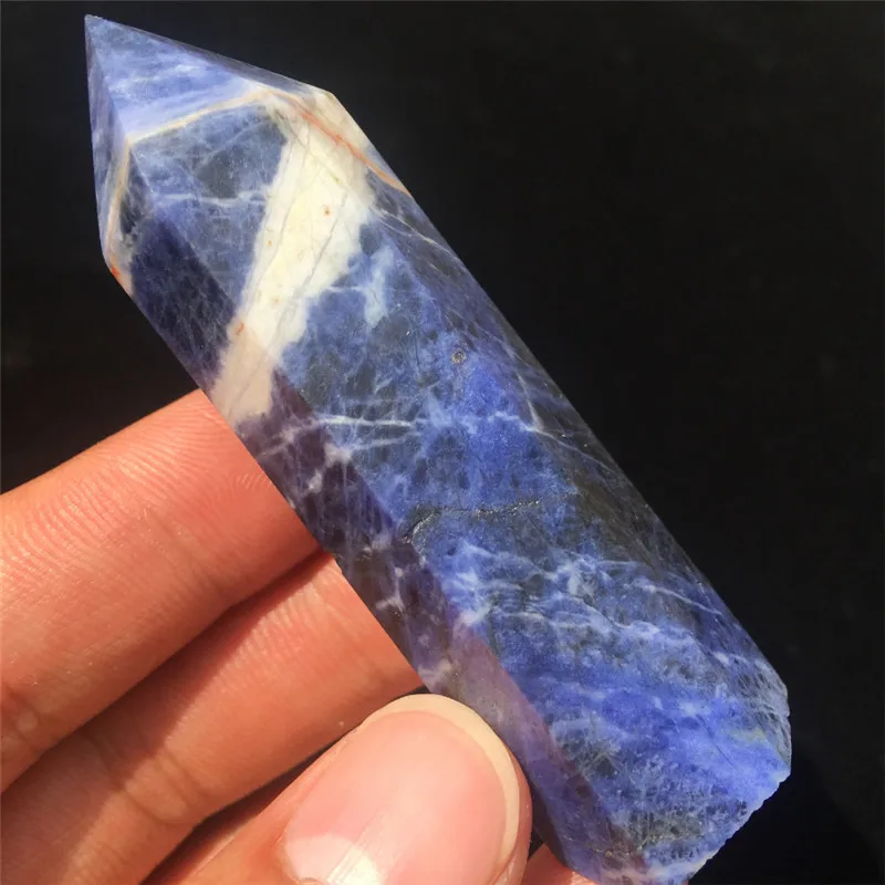 Натуральный прозрачный кварцевый кристалл Larimar колонна палочка с одной точкой