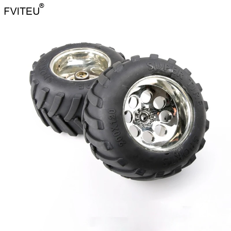 FVITEU резиновые шины для колес с пластиковой хромированной ступицей 1/5 FG Hummer BM big