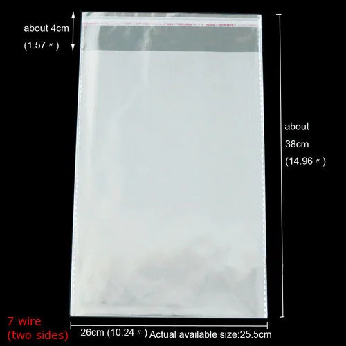 50pcs 26x38cm 50 шт/100 шт многоразовые пластиковые пакеты для подарков, упаковка большого размера, прозрачные самоклеящиеся прозрачные целлофановые Opp пакеты, вечерние, декоративные - Цвет: 50pcs 26x38cm