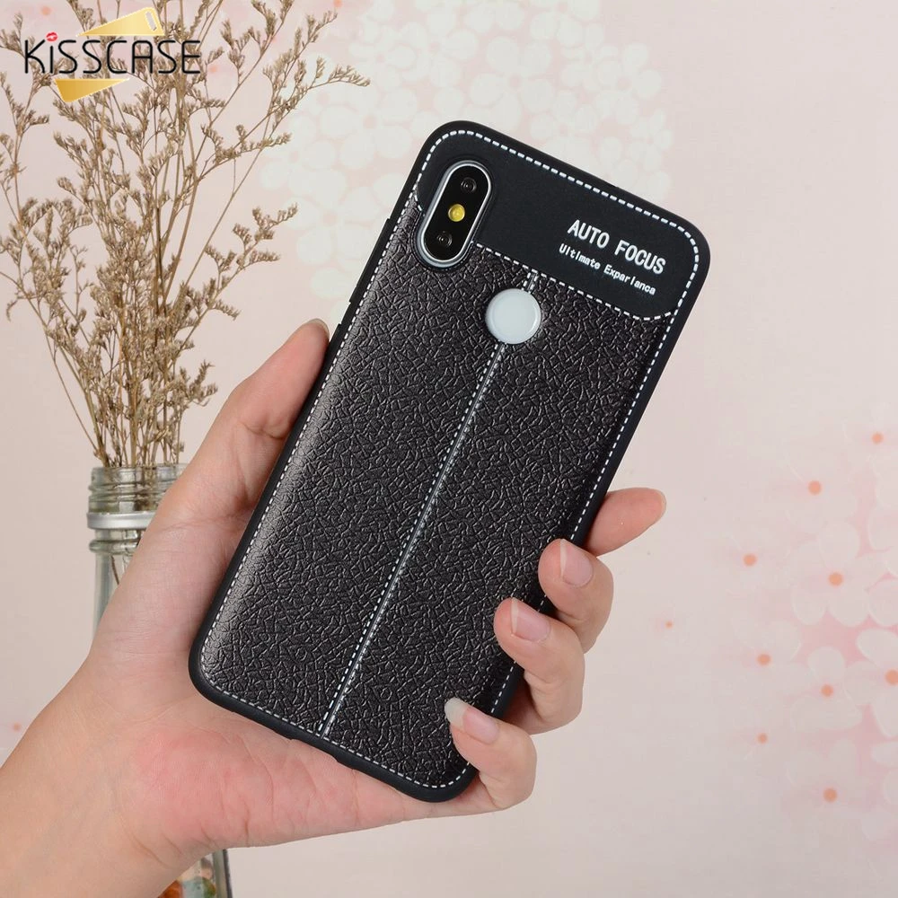 KISSCASE чехол для Xiaomi Mi 8 SE 6 Max 3 Mix 2S Полный облегающий с текстурой личи из