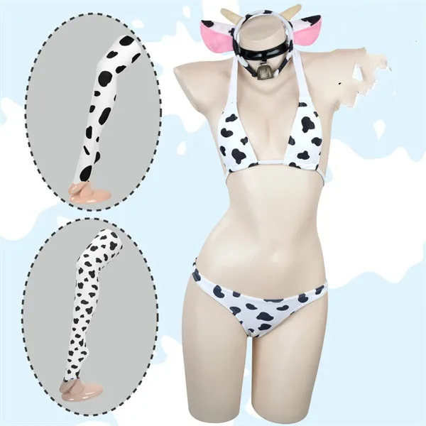 Бикини оригинальная молочная корова от Wai Mengshe cos маленькая cowLovely Сексуальная