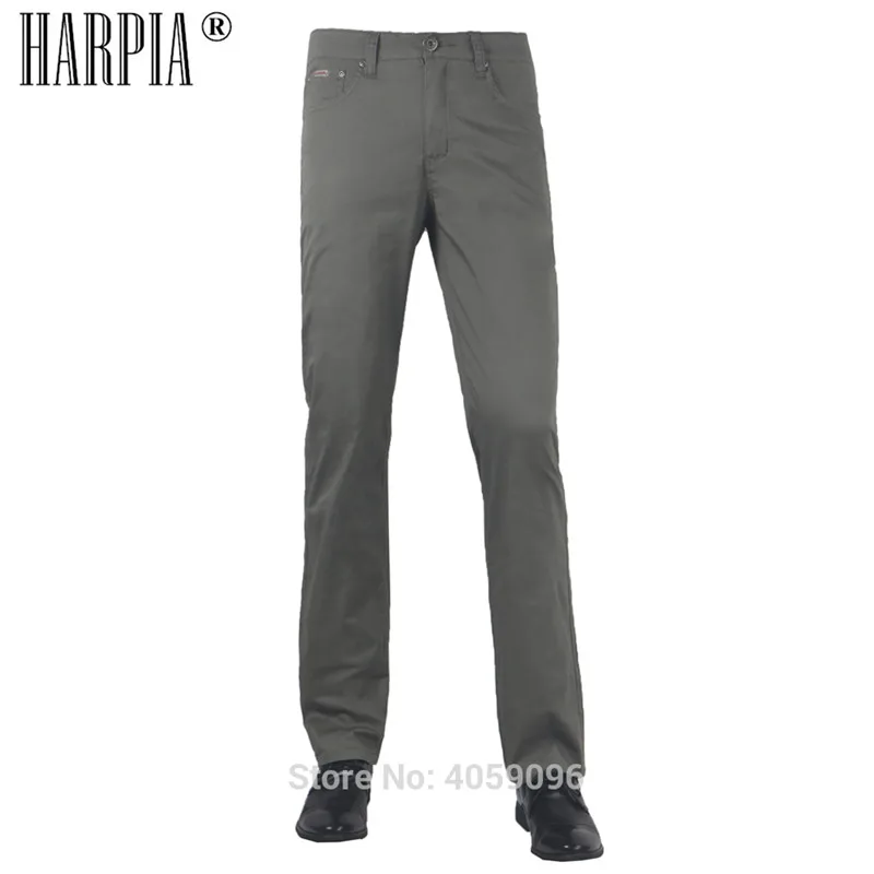 Army Green Pants HARPIA горячие новые мужские летние повседневные брюки мужские классические прямые стрейчевое большого размера деловые брюки мужские брюки с карманами цвета хаки полной длины - Цвет: Army Green Pants