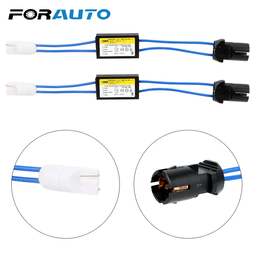 FORAUTO 2 шт. Предупреждение декодер компенсатора Автомобильный светодиодный