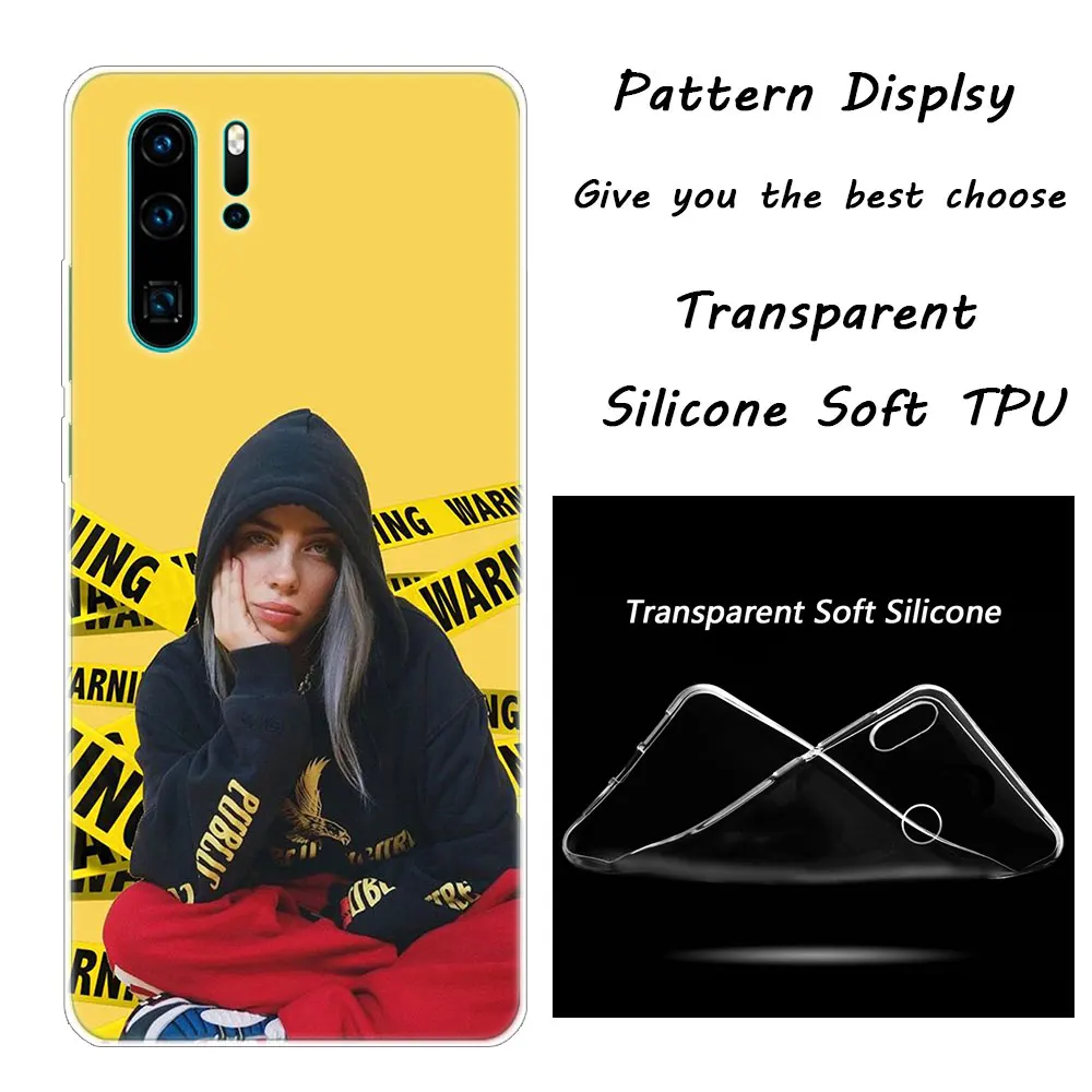 013 Billie Eilish Мягкий силиконовый чехол для телефона huawei P30 P20 Pro P10 P9 P8 Lite P Smart Z Plus NOVA 3 3i Модный чехол - Цвет: 013